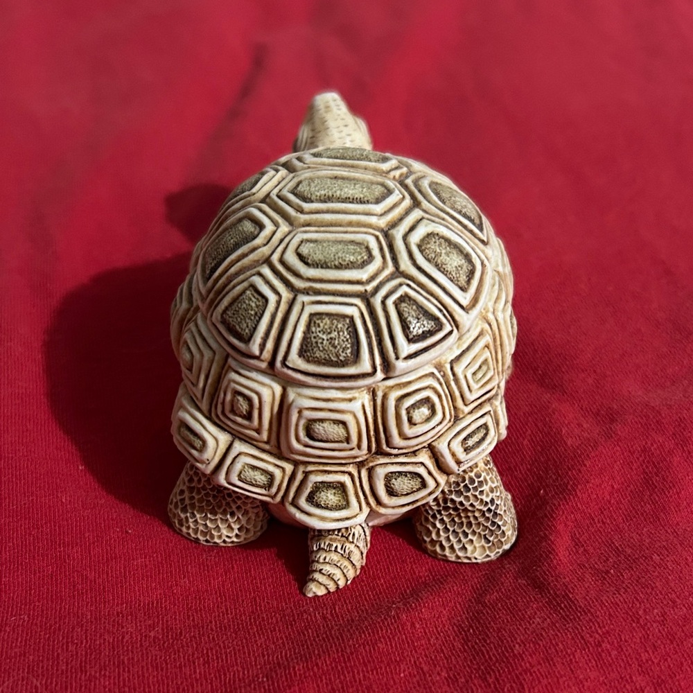 Vintage 1993 Harmony Kingdom one step ahead turtle Figurine - Brown and Tan - Picture 4 of 9